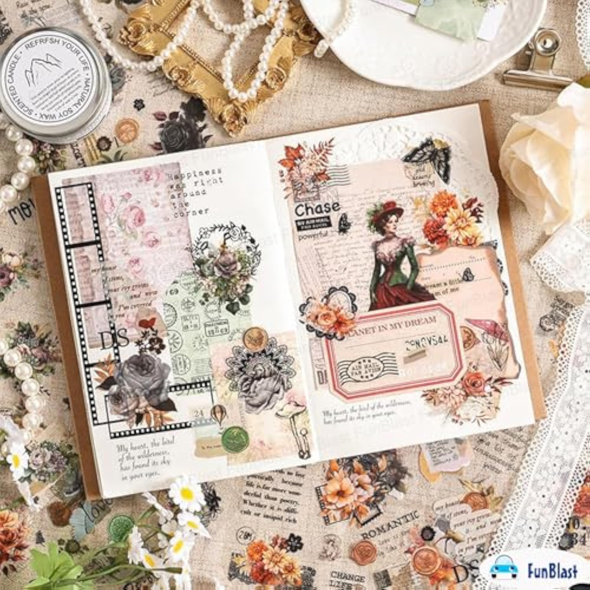 Kawaii Sticker Set - 2 Packets of Vintage Nature Stickers