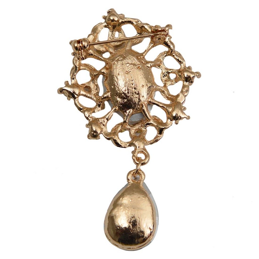 Elegant Crystal Brooch Pin