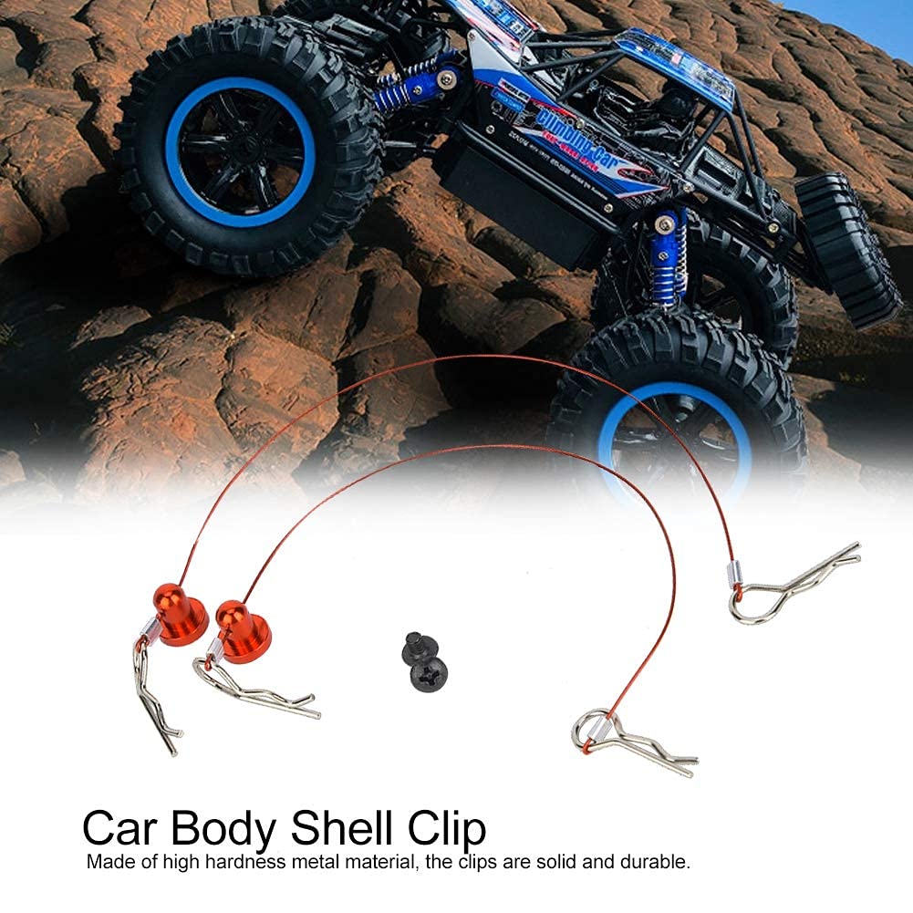 10 clip per scocca per auto RC, perni per clip per carrozzeria RC 23 mm/0,9 pollici Perni per clip a forma di R elastici piegati leggeri in metallo