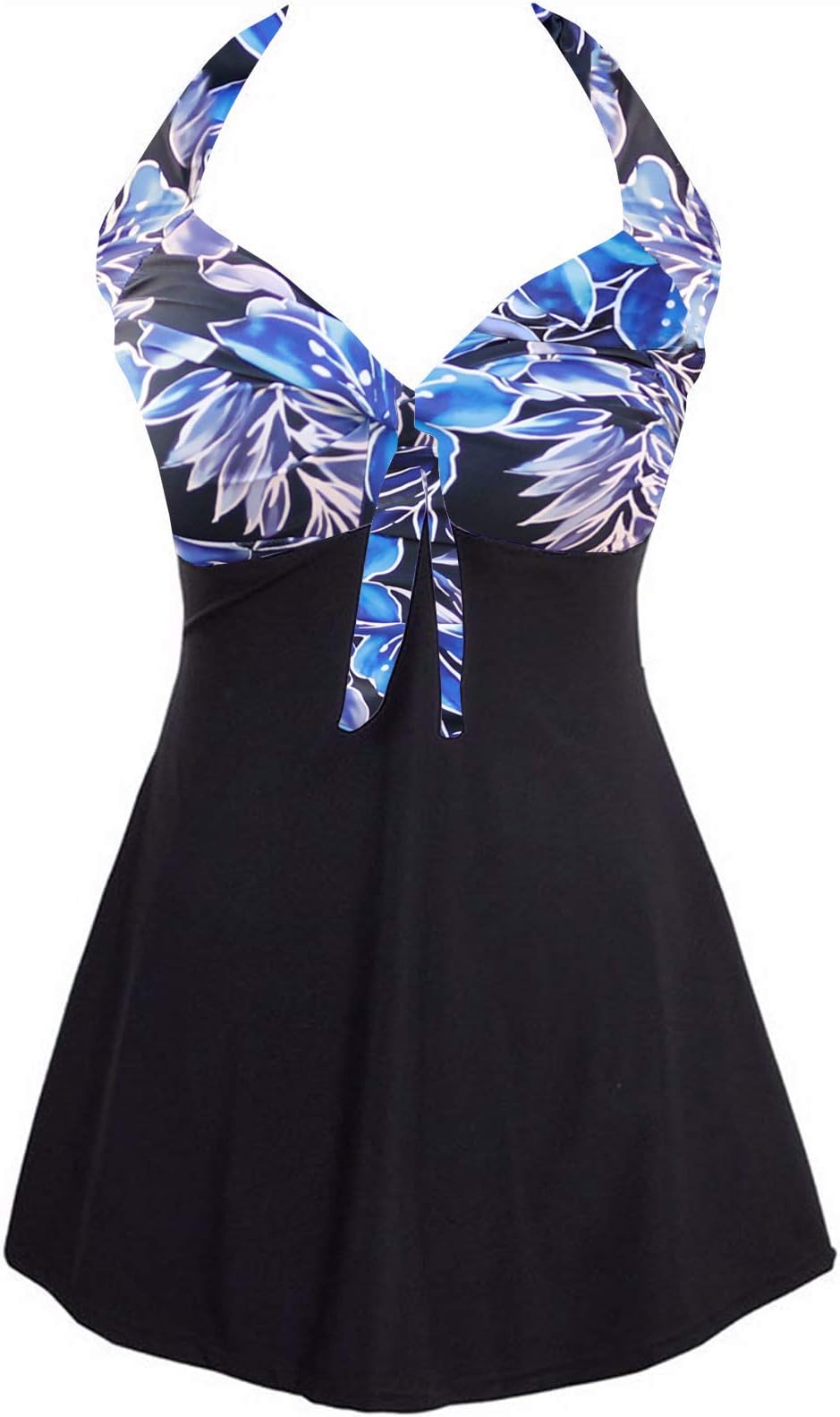 AMAGGIGO Amenxi Women's One Piece Swimsuit Tummy Control Swimwear Swimdress Skirt Swimming Covers