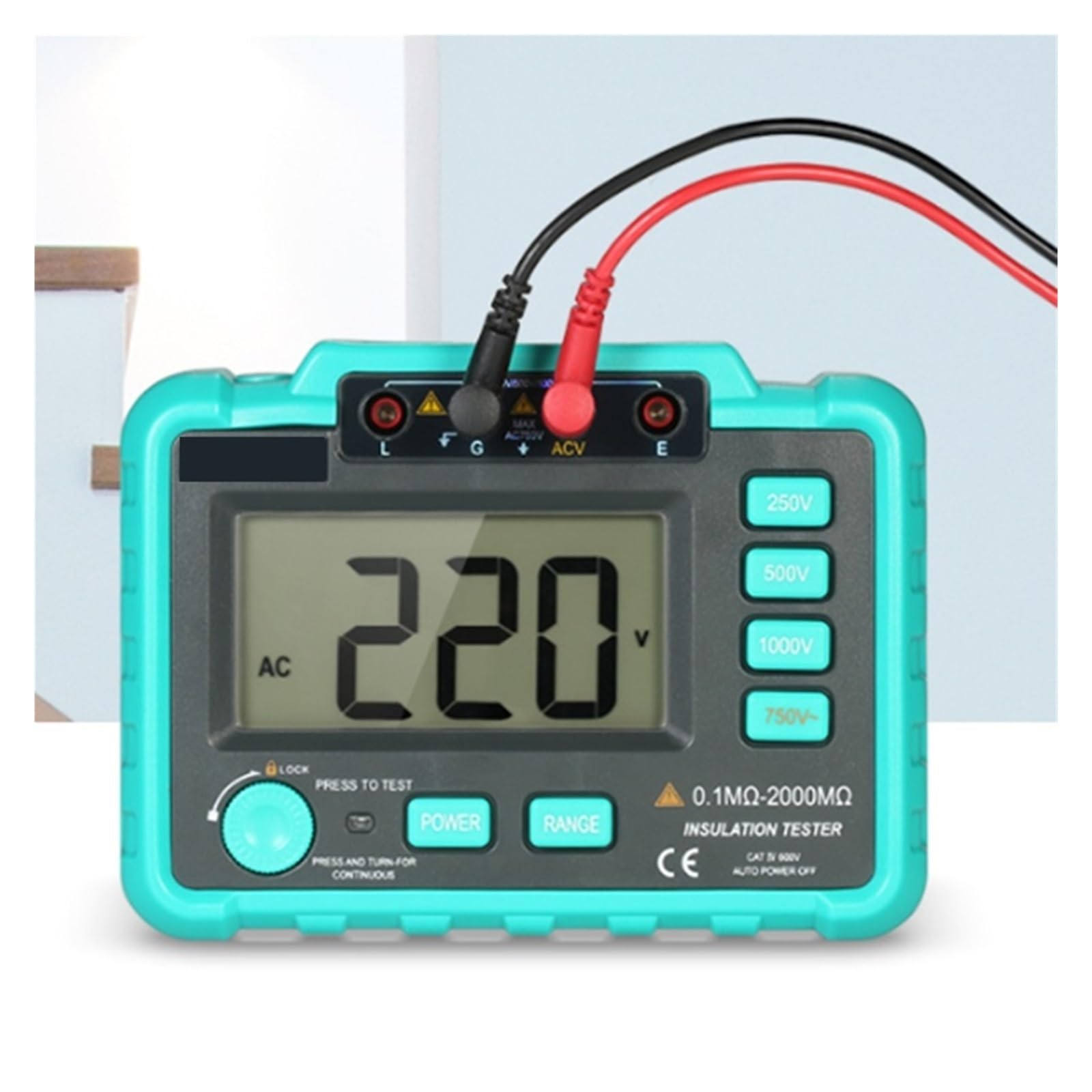 Tester Elektryczny, Cyfrowy Miernik Rezystancji Izolacji VC60B+Megohm Megoomomierz Tester Uziemienia Impedancja Zwarcie