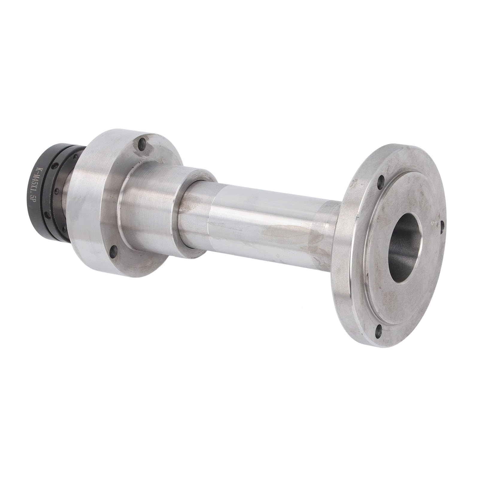 Wakects Wrzeciono Tokarki Nr 45 Stalowe Wrzeciono z Podwójnym Uchwytem 275 Mm Część Zamienna z Dwiema Nakrętkami Blokującymi do Modyfikacji Mini Tokarki do WM 210 MX 210 8x16 220x400 220x600