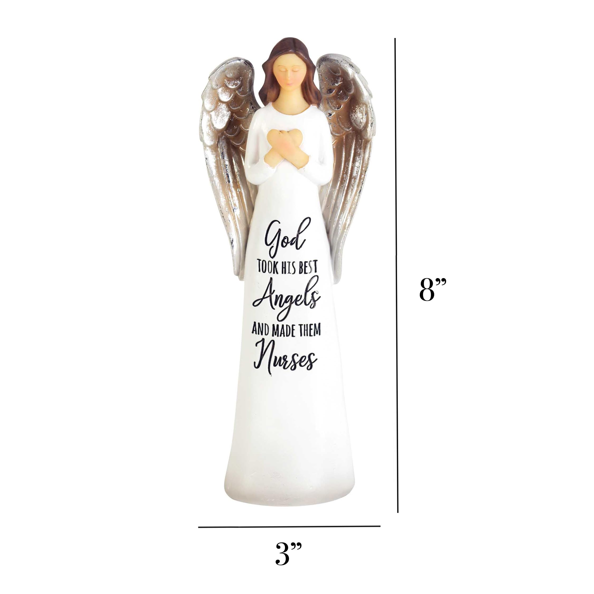 Amazon.com: Dicksons God Took Best Angels Made Nurses White 8 inch
