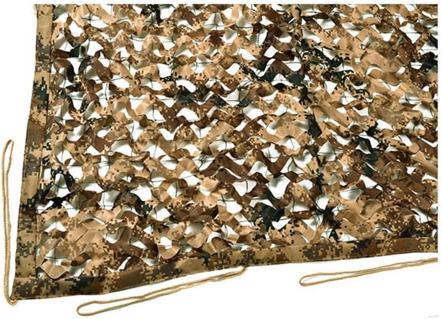 Sand Camo Mesh Netting Hunting Shooting Camouflage Netting Outdoor Sunshade Netting, Desert Camo Net Army Field Camo Netting with Mesh Backing(5x8m/16x26ft)