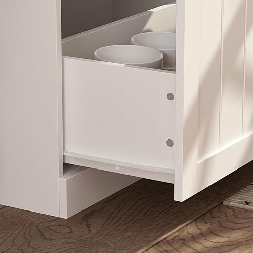 Miniatura 7 de AIEGLE Árbol de pasillo 3 en 1, árbol de entrada con banco de zapatos y perchero, árbol de pasillo con cajón de almacenamiento grande, 4 ganchos