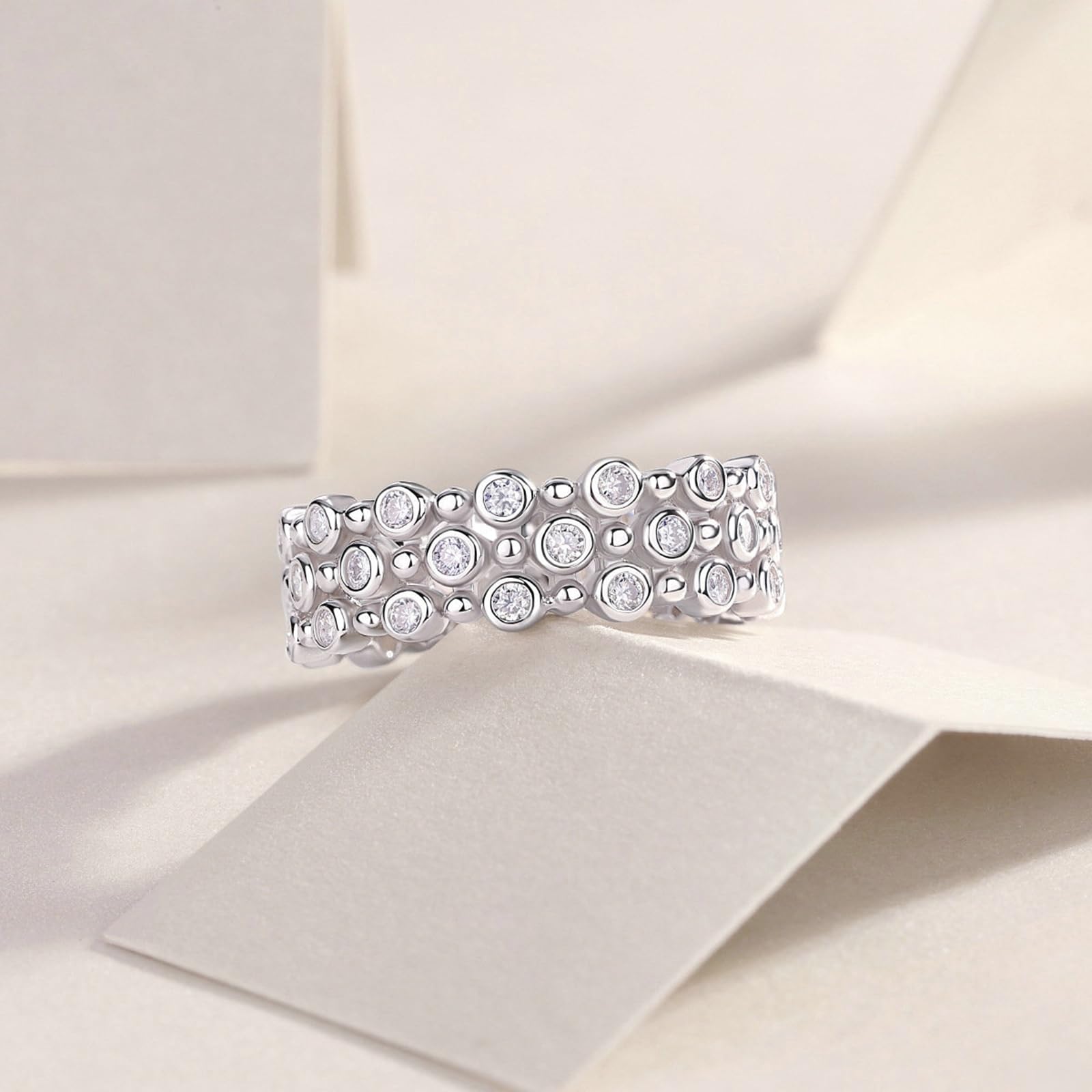 9K 14K 18K białe złoto pasujące pierścionki, pierścionek damski 1,7 x 1,7 mm Moissanit Def 0,78 ct bez kamienia szlachetnego