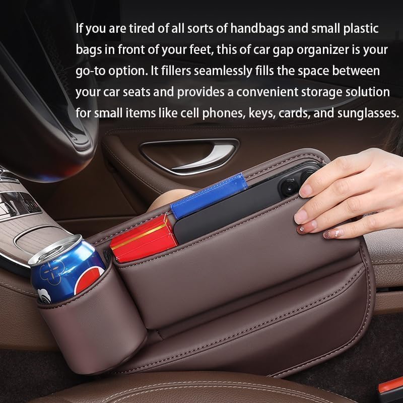 Caja organizadora para asiento de carro con portavasos miniatura 4