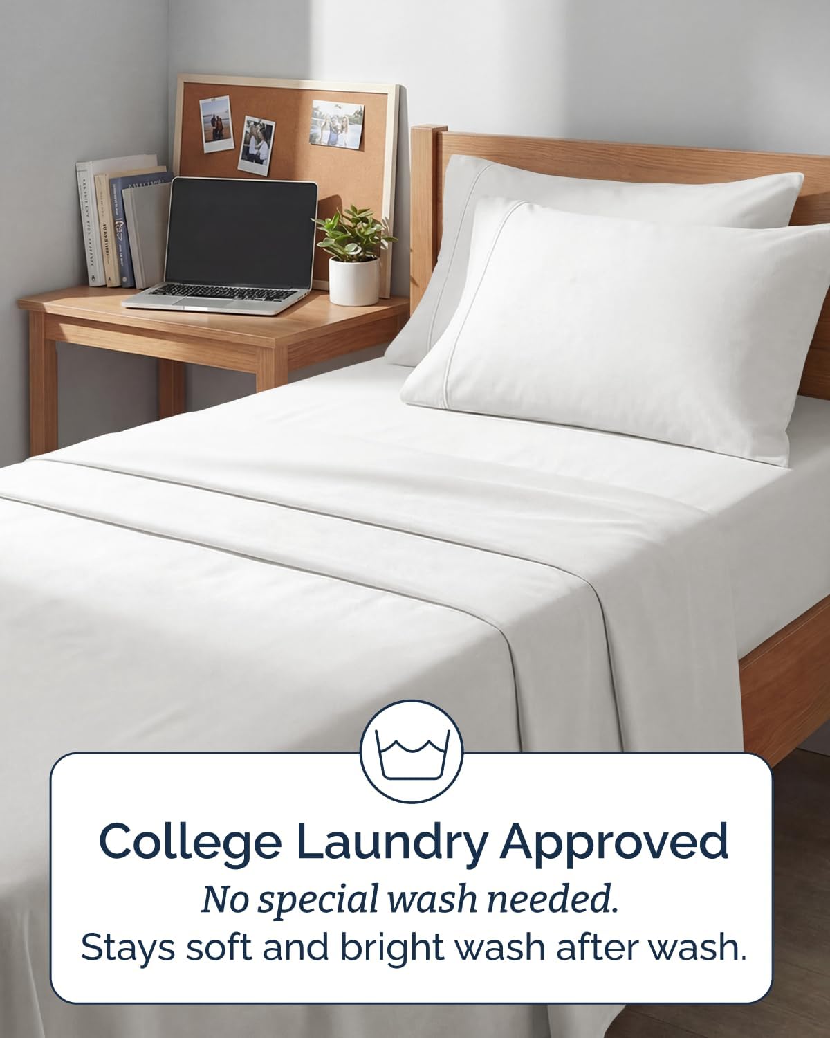 Extra Deep Twin XL Sheet Set - 4 Piece Breathable and Cooling Sheets - Hotel Luxury Bedding for Women, Men, Kids & Teens - Easy Secure Fit - Soft & Wrinkle Free - Extra Deep Pockets - Antique White