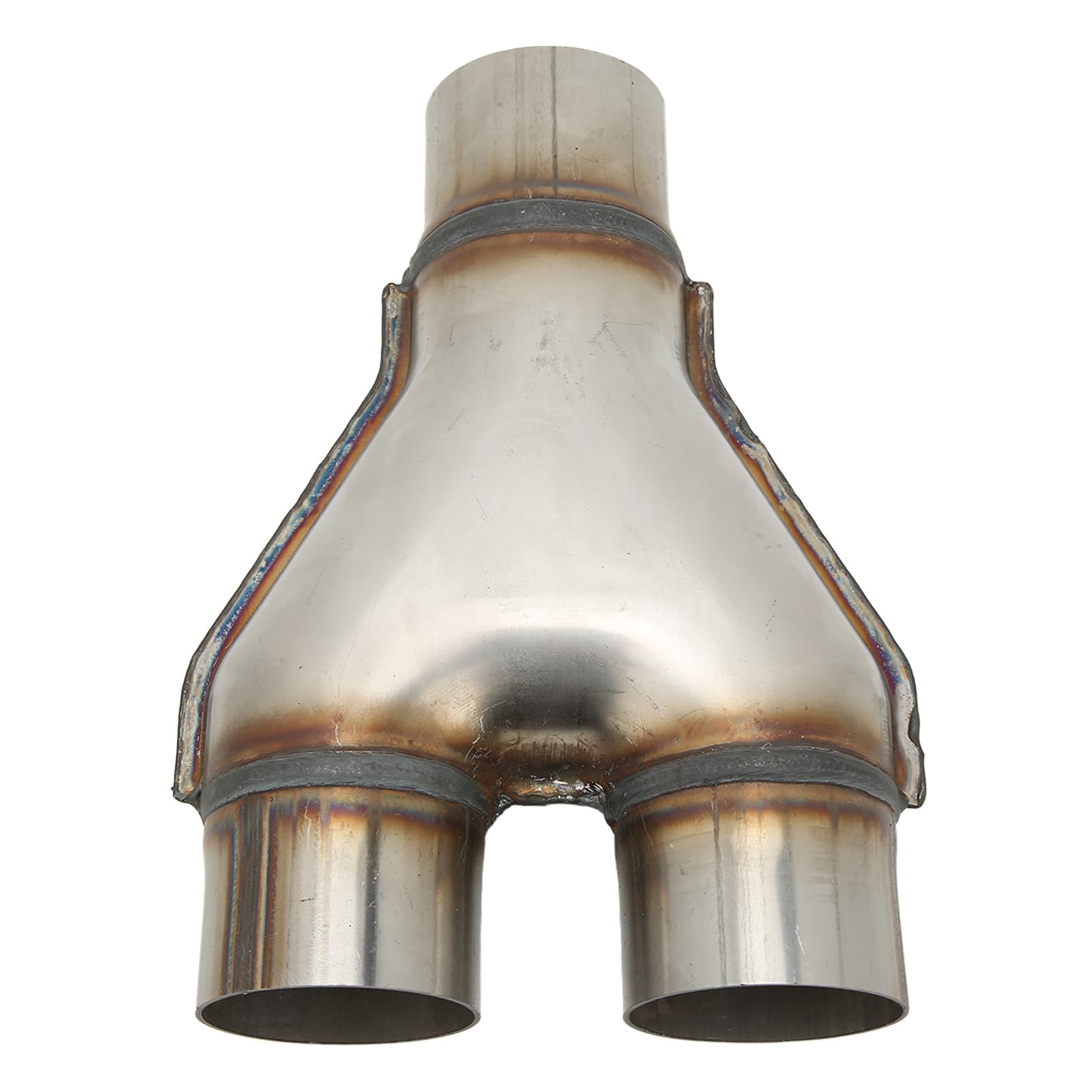 Embouts de Tuyau D'échappement en Forme de Y, en Acier Inoxydable, 1 Entrée 2 Sorties, Embout de Silencieux Universel, Décoratif et Facile à Installer (Diamètre intérieur de 76 mm)