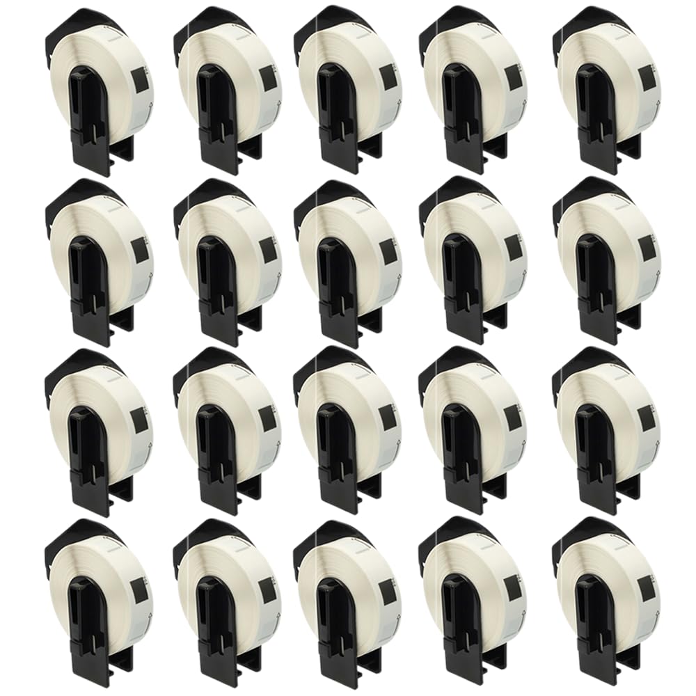 Inkjello 20 Compatible DK-11204 Shipping Address Labels – 400 Labels/Roll, 17mm x 54mm–Replacement for DK11204 Brother QL-1050 QL-1100 QL-700 QL-820NWB QL-800 QL-1110NWB QL-1100C QL-1110NWB (20-Pack)