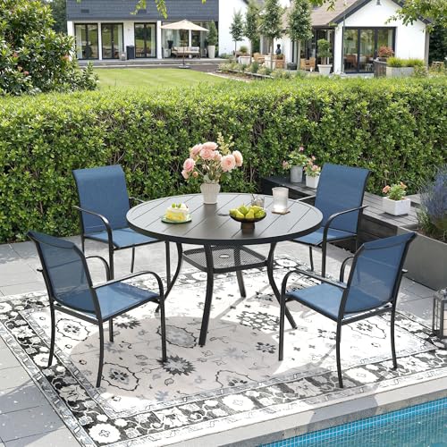 DIFY 5-Piece Metal Dining Set with Round Table