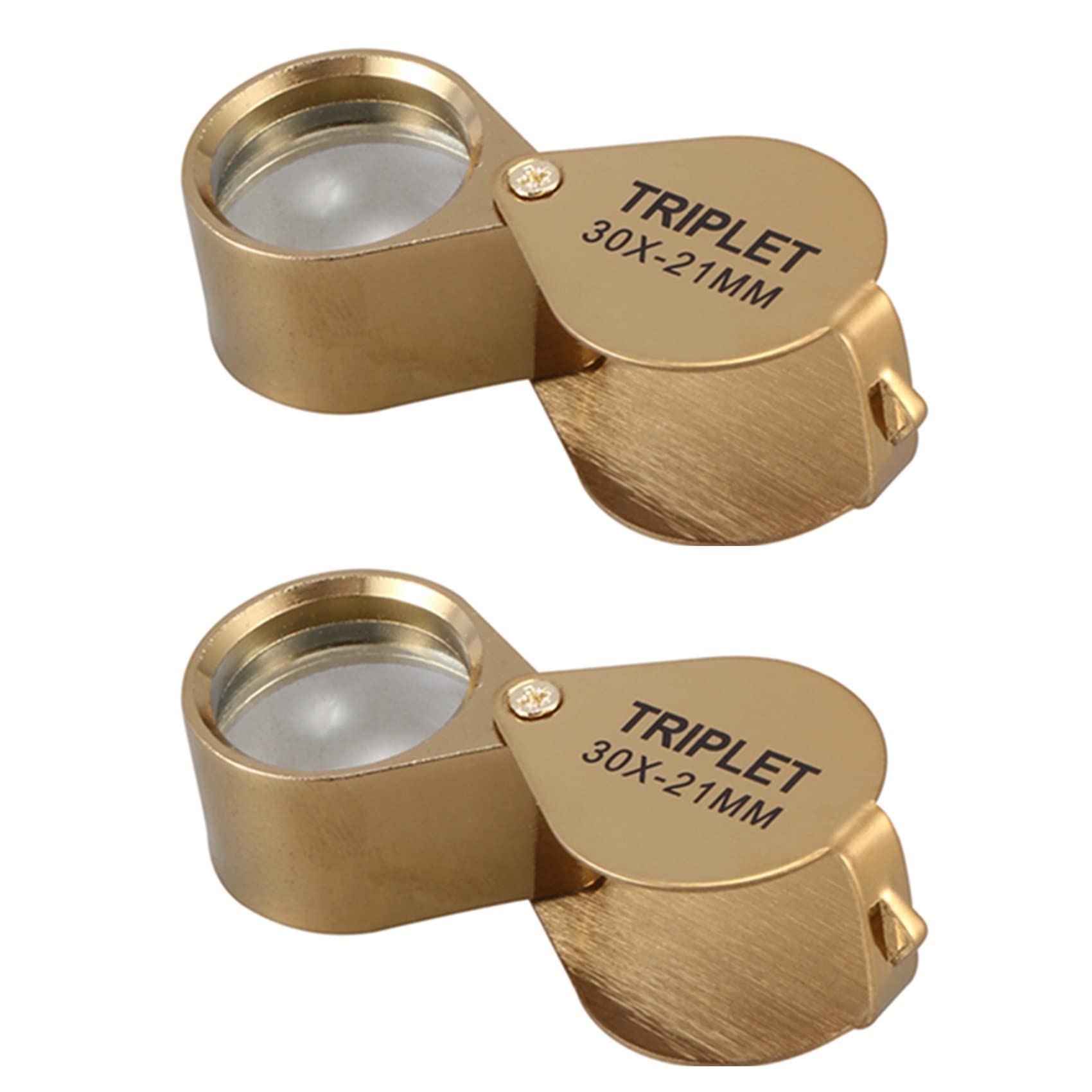Jnchdghwa 2X Portable 30X Power 21mm Jewelers Magnifier Foldable Gold Eye Loupe Jewelry Store Magnifying Glass