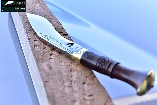Miniatura 7 de KukriKhukuri genuino - Cuchillo de cocina auténtico Cheetlange de hoja de 5 pulgadas hecho a mano por GK & CO.Kukri House en Nepal