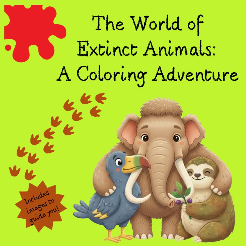 Extinct Animals Coloring Book Full