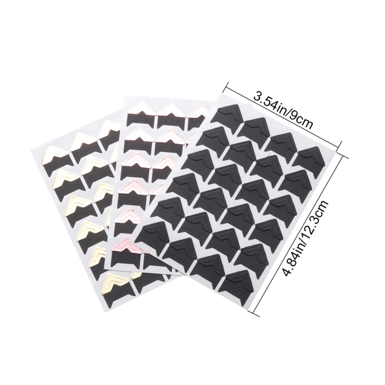 MUELODSIC 15 Sheets DIY Photo Album Accessories Retro Self Adhesive Photo Corners Stickers for Scrapbooking Memory Books