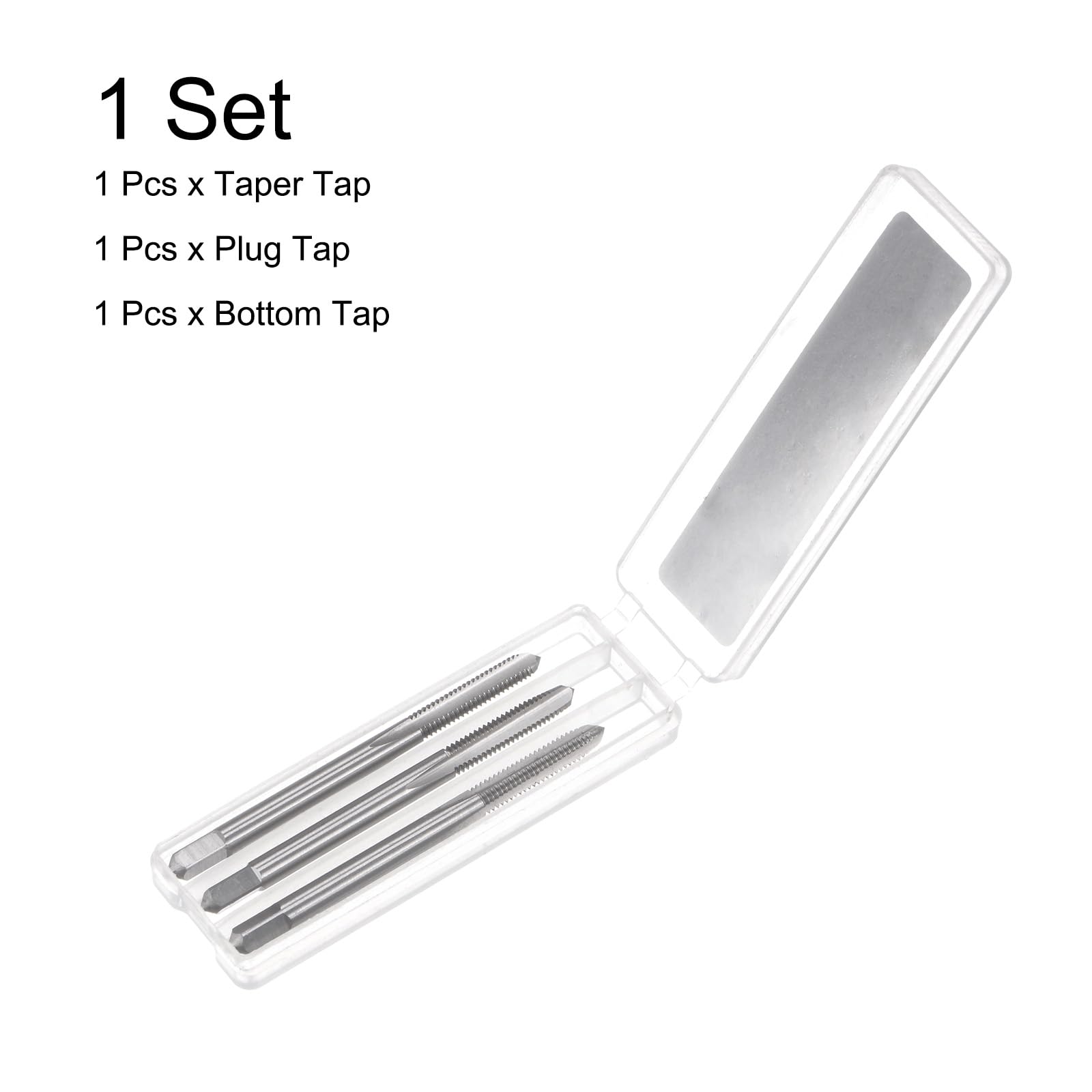 Set di 3 Maschi a Mano metrici, Maschi a Vite Conici M4 x 0,7//Filettatura Inferiore, Kit di Utensili per Filettatura Manuale in Acciaio rapido