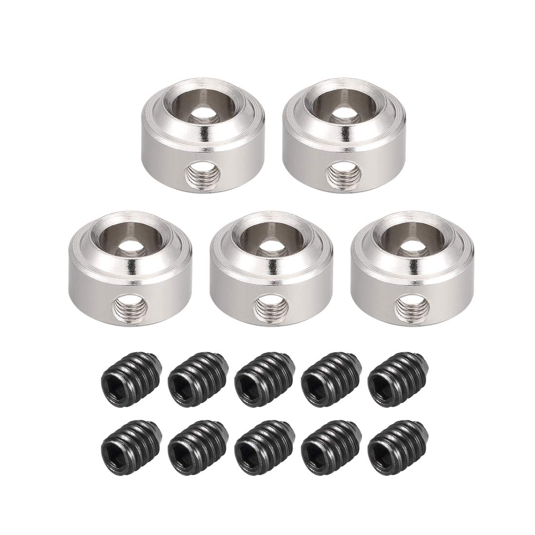 uxcell 5PCS RC Airplane Plane Landing Gear Wheel Stop Collar 5.1mm Shaft Hole Dia.