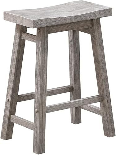 Miniatura 113 de Boraam Sonoma Taburetes de bar de cocina sin espalda, cepillo de alambre gris tormenta, juego de 2 Cepillo de alambre gris tormenta,Cepillo de