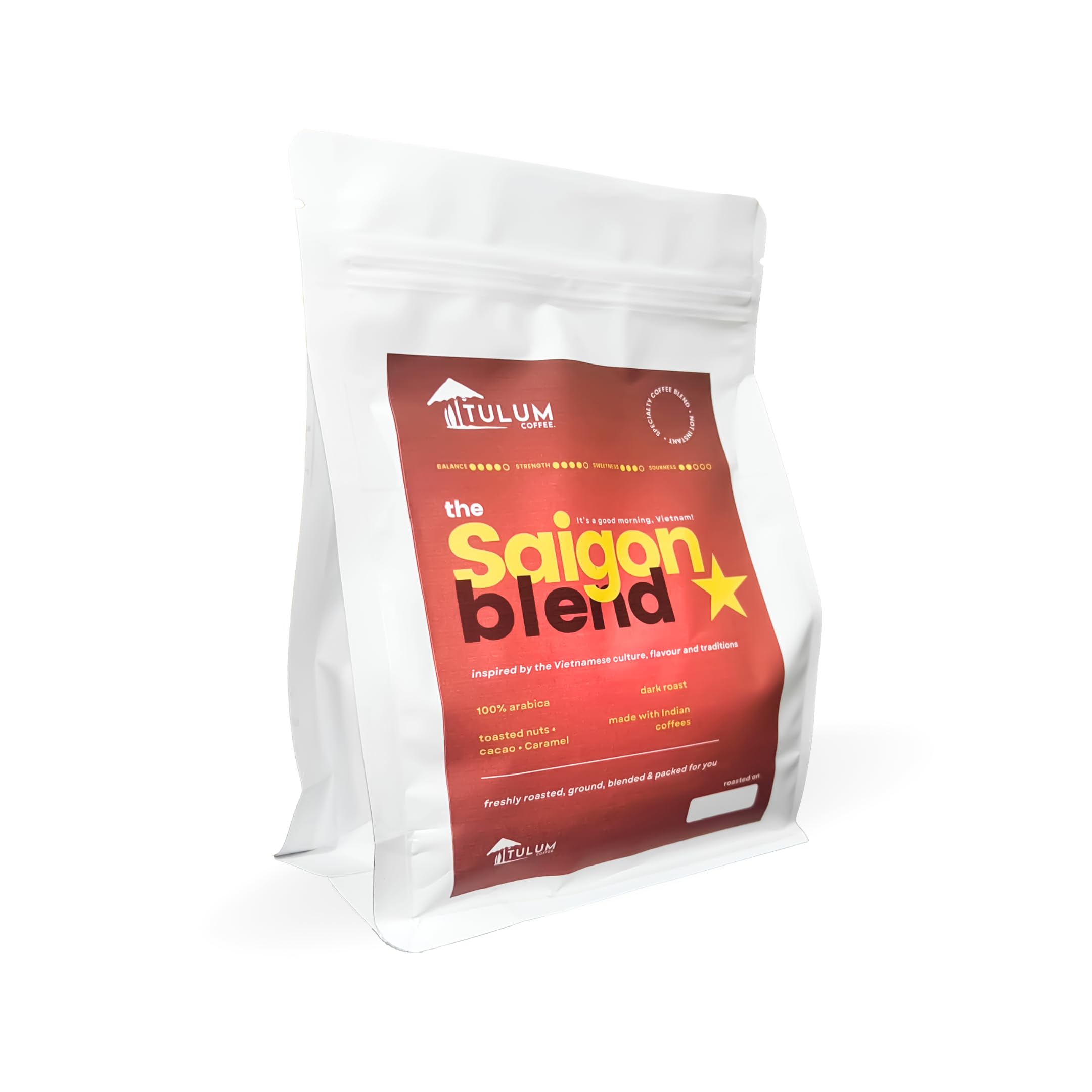 Tulum Coffee | Saigon Blend, 100% Arabica (250g, Whole Beans) Dark Roast, Vietnamese-Style Coffee with Toasted Nuts, Cacao & Caramel Notes-picture-35