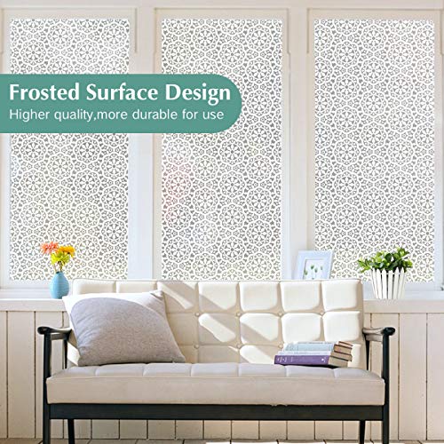 Privacy Window Film Frosted Film For Glass No Glue Static Cling Anti-Uv Window Sticker Decorative Window Paper For Home Office Living Room #TOP7