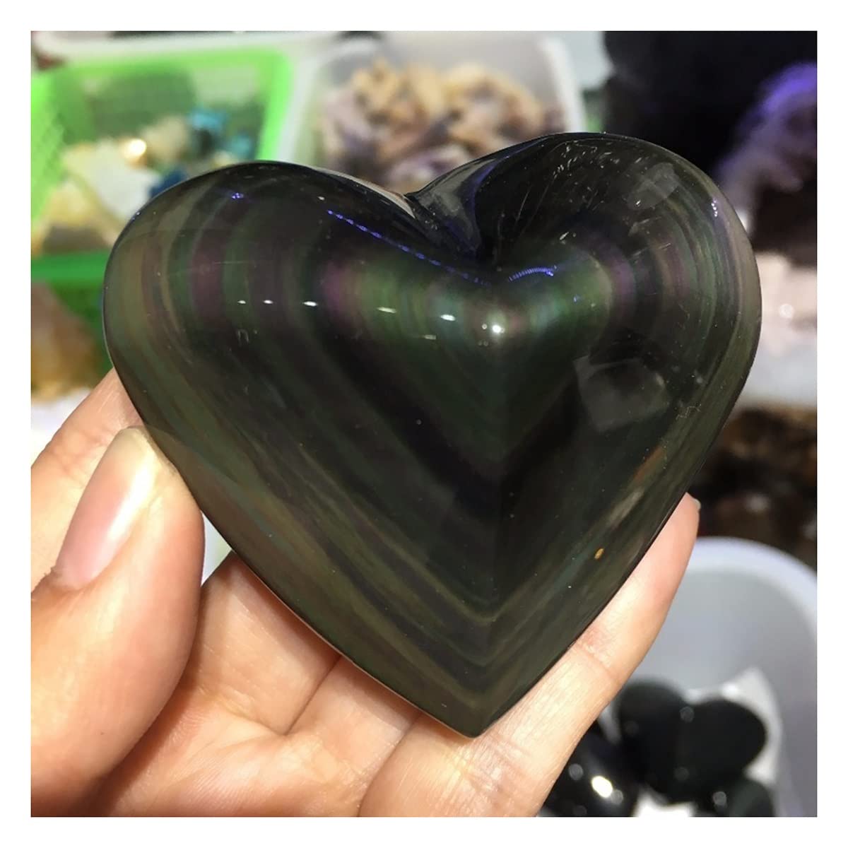 Pierre de cristal de quartz naturel en coeur pour la décoration d'intérieur