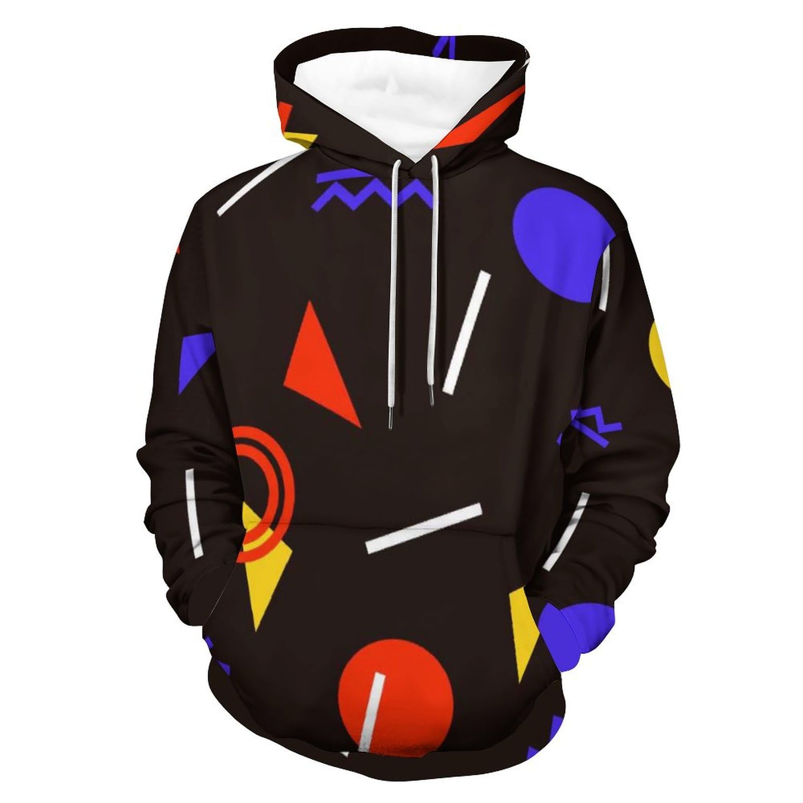 Pull géométrie colorée UMENG sweats à capuche manche longue S - 8