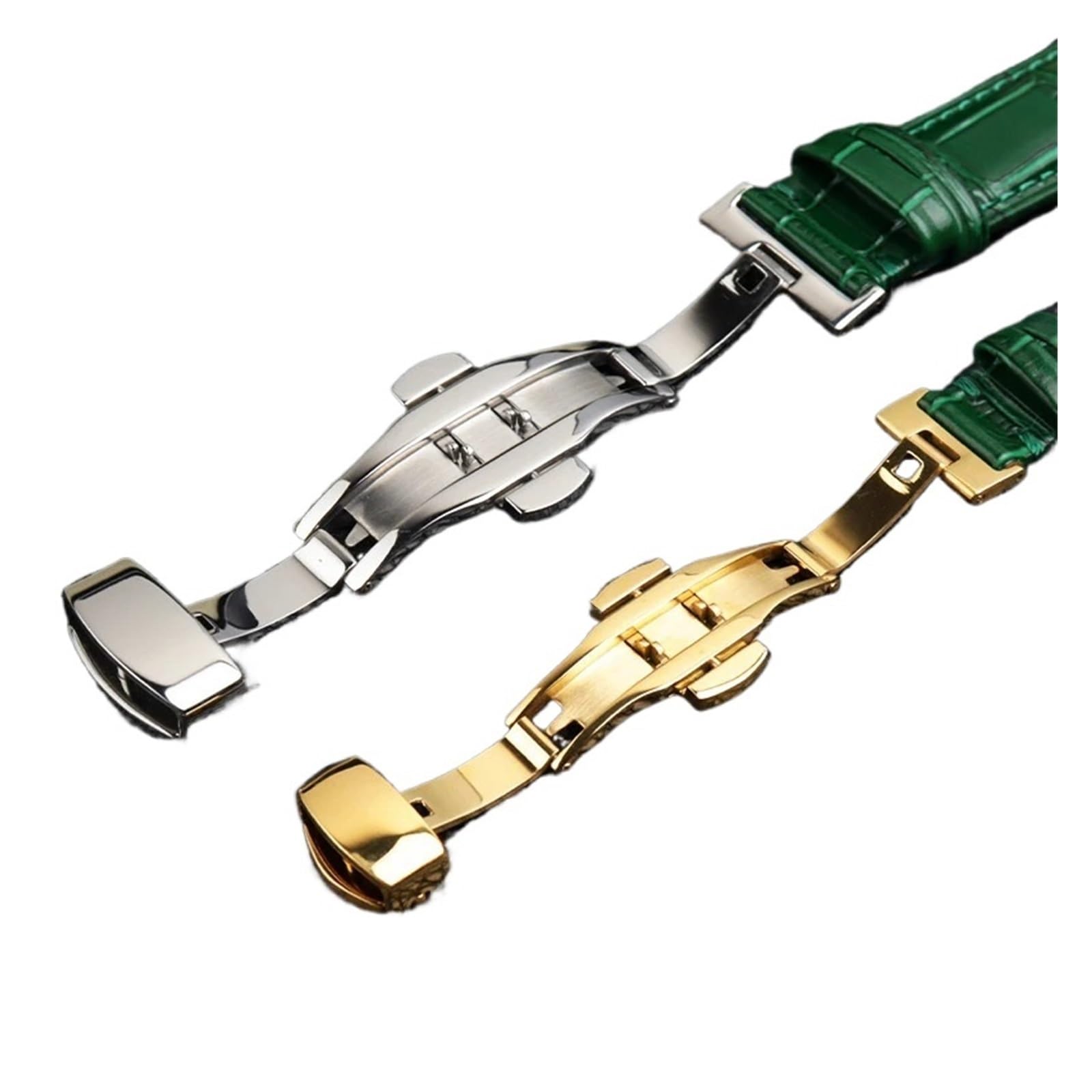 YINGO Correa De Reloj 12-24 Mm Correa Verde Pulsera Cuero Genuino 15 20 22 Relojes