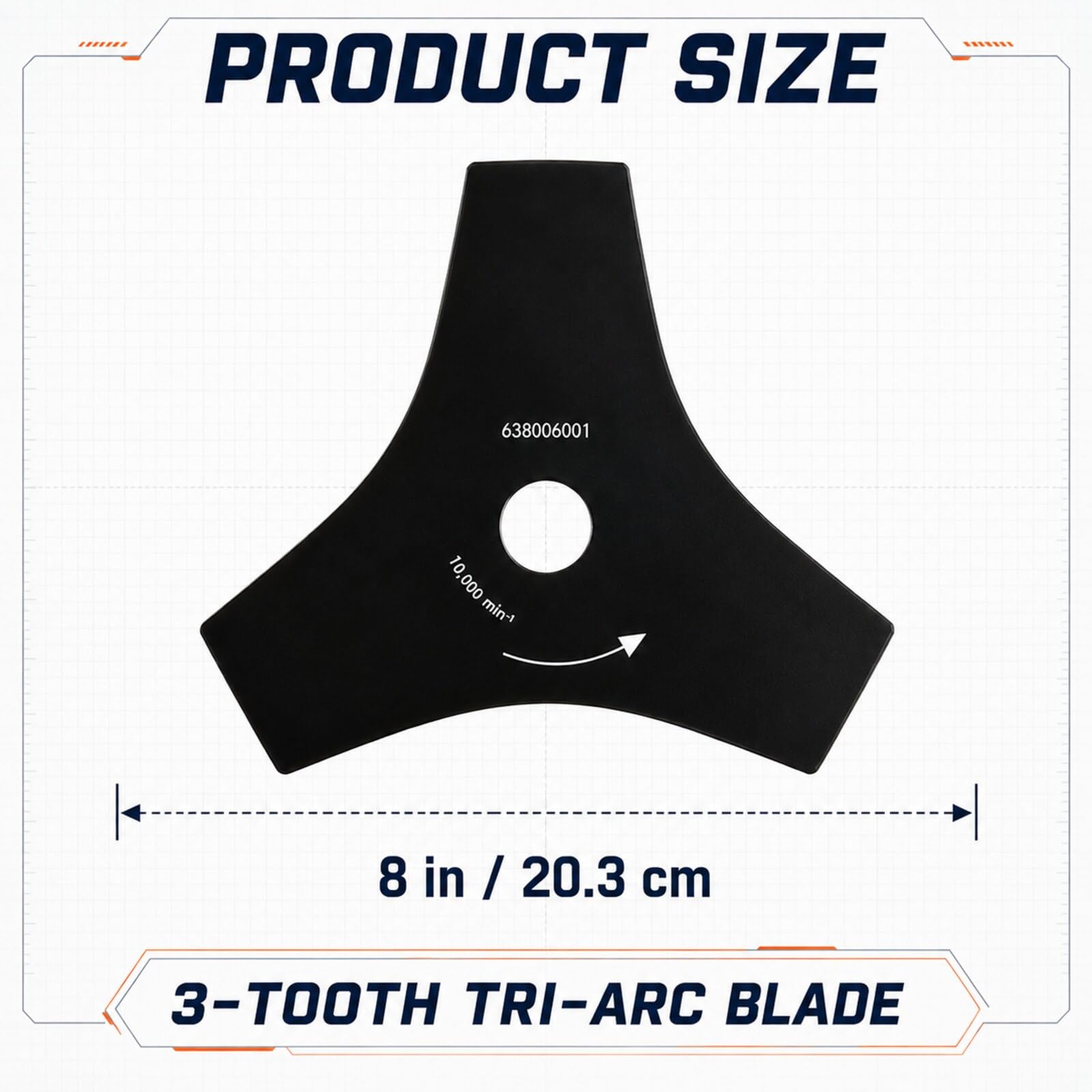 Cuchilla Tri-ARC Desbrozadora para STIGA BC 740 B
