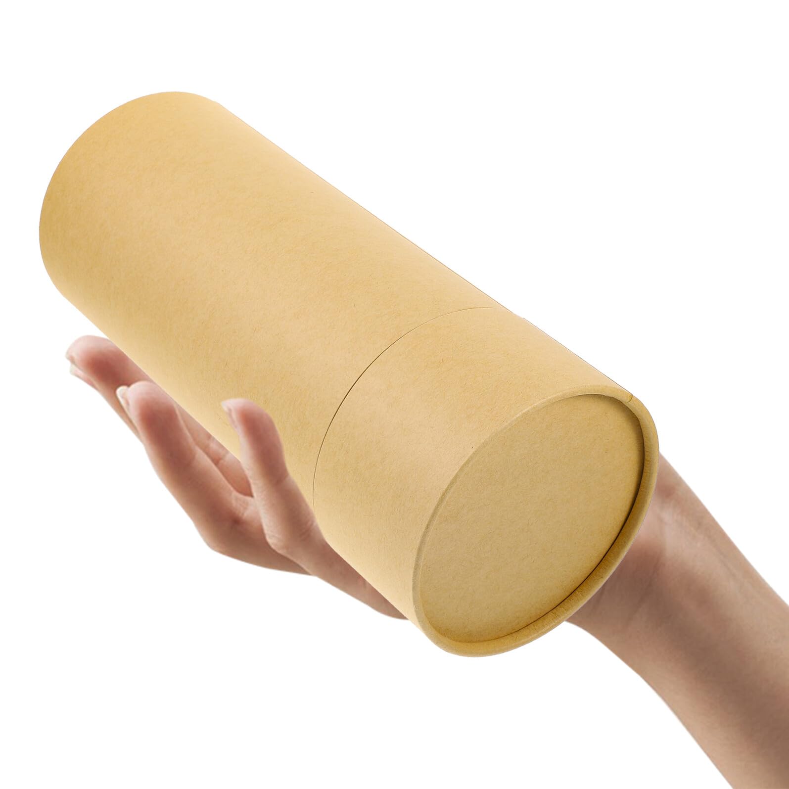 FRCOLOR Urna para Mascotas Biodegradable de Cartón Kraft, Diámetro 10 Cm X 26 Cm, Caja Funeraria para Mascotas, Tubo para Esparcir Cenizas, Urna para Cremación y Memorial de Perros