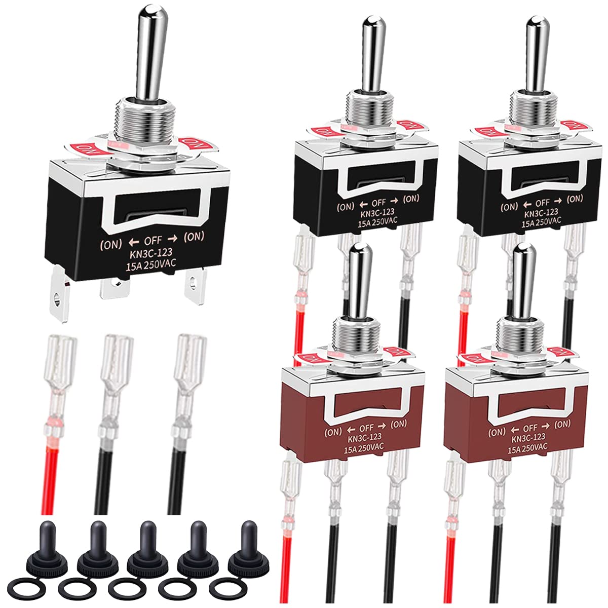 Marine Waterproof Toggle Switch Arkzeo 3Pcs Waterproof Toggle Switch ...
