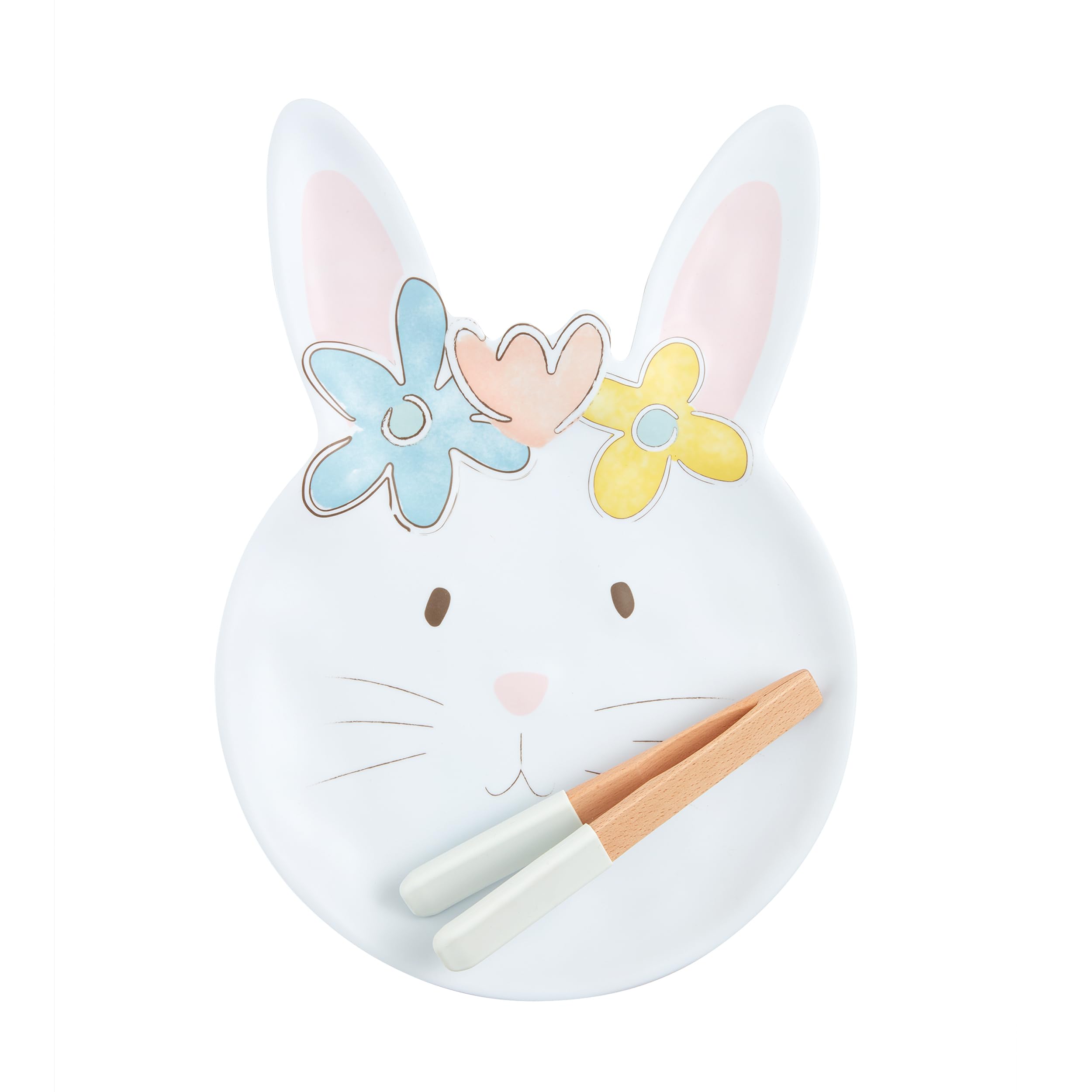 Plateau Rectangulaire Mud Pie Bunny pour vos Brunchs de Printemps