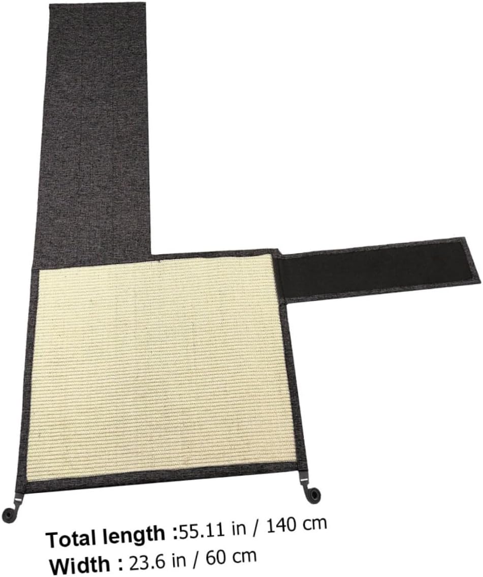 1Pc Sisal Cat Mat Grinding Claws Cushion for Cats Sofa Protective Pad Design for Indoor Use Prevents Furniture Damage Deep Grey Color