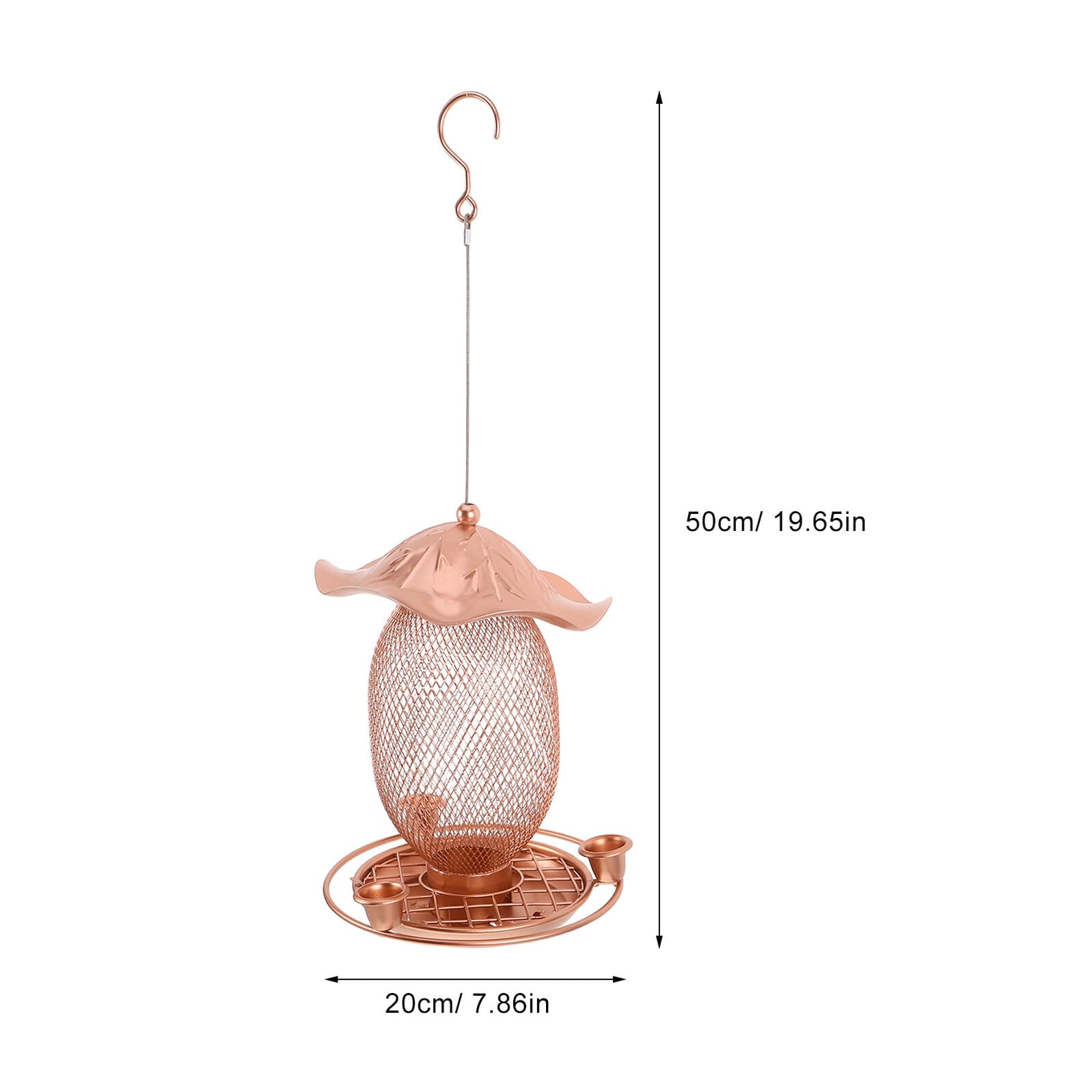 Alasum Mangiatoia per Colibrì Sospesa da Esterno Resistente alle Intemperie, Distributore di Acqua e Cibo per Uccelli da Giardino con Fori di Drenaggio, Facile da Pulire e Installare