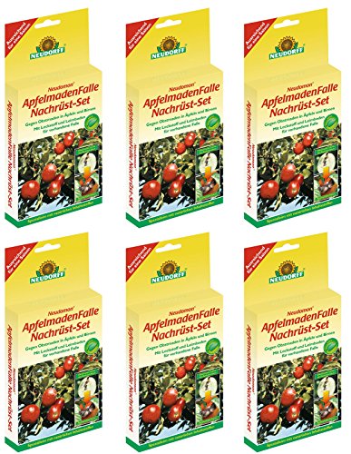 Preisvergleich Produktbild 6 x Neudorff Neudomon ApfelmadenFalle Nachrüst-Set