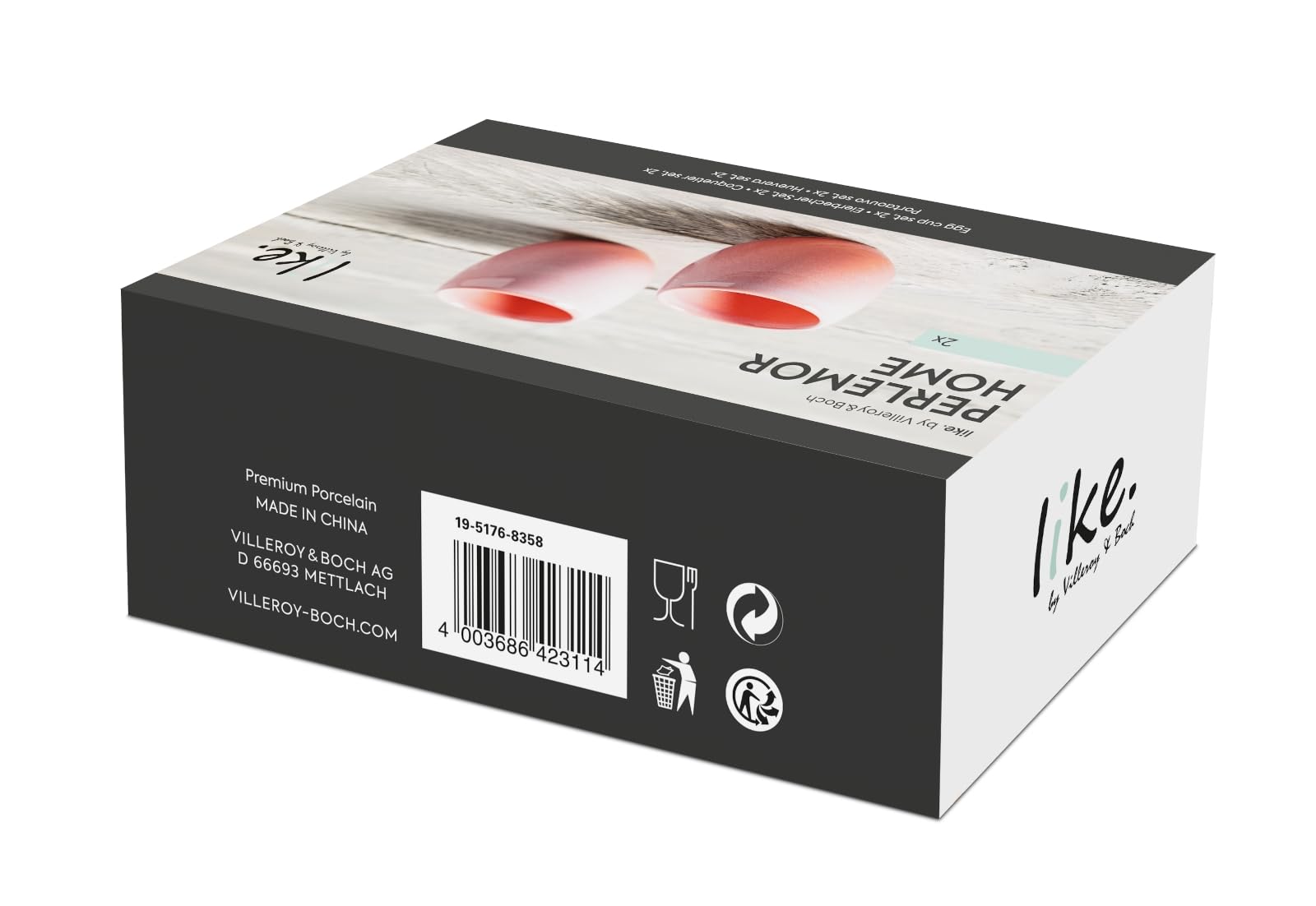 like. by Villeroy & Boch – Perlemor Home zestaw kieliszków do jajek 2-cz. 5,5x5,5x4,5cm