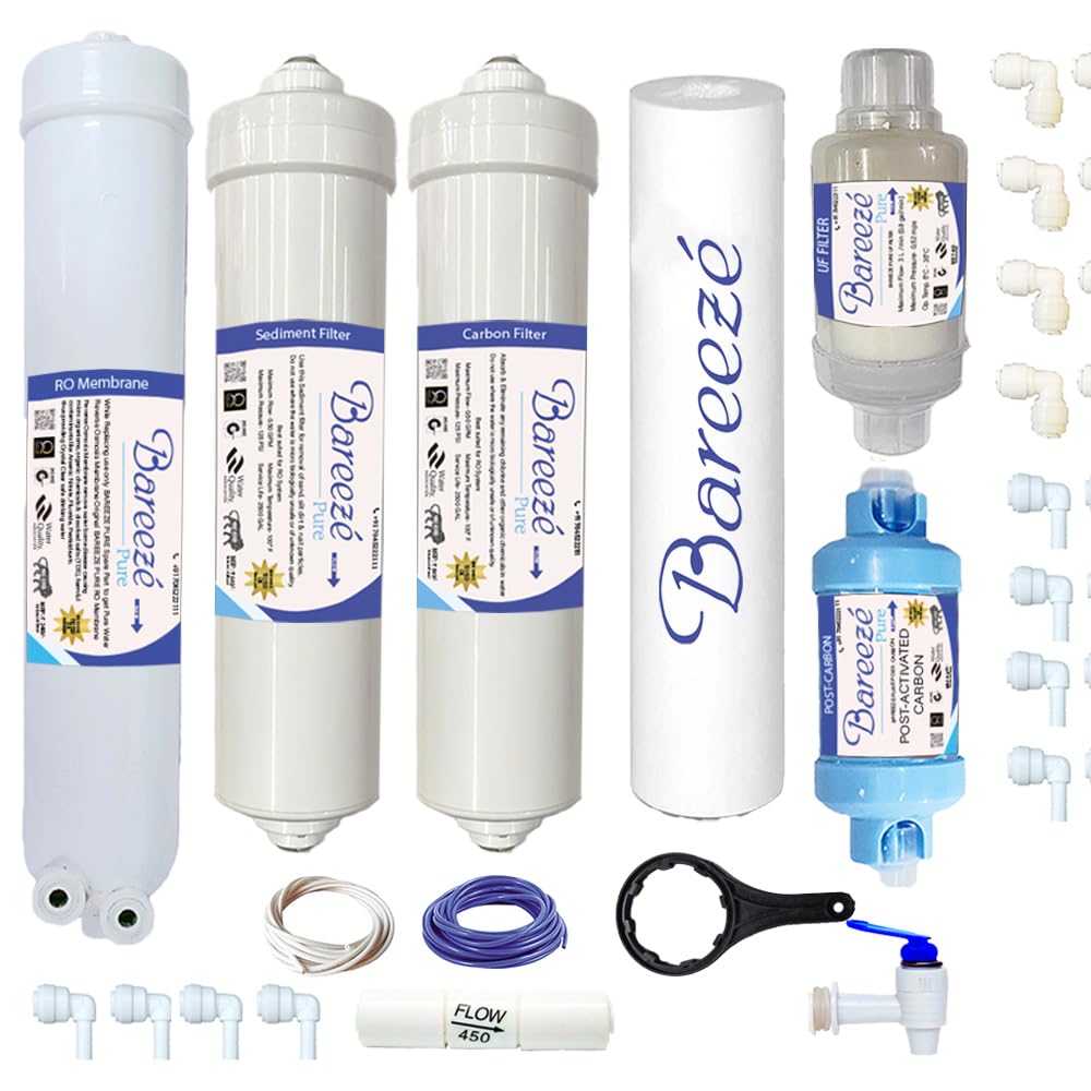 Bareeze Pure Service Filter Kit Compatible with Kent Supreme RO+UV+UF Water Purifier-image-9