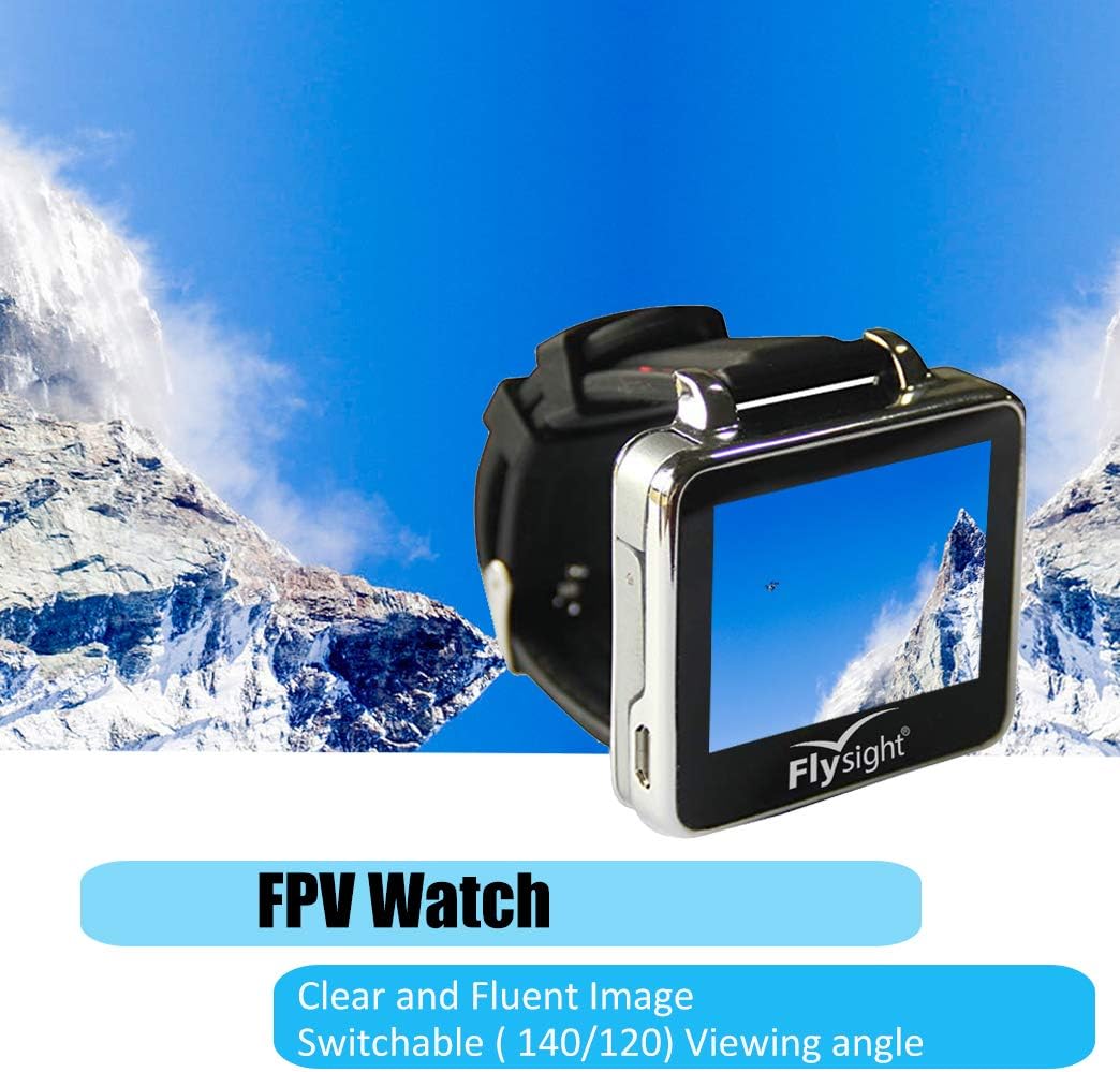 5.8Ghz FPV RC Video Drone Watch 48CH 2 Inch Wireless Receiver FPV Mini Drone Monitor Watch 960 x 240 HD Wearable Display Screen Watch for DIY RC Camera Helicopter Quadcopter Drone Airplane