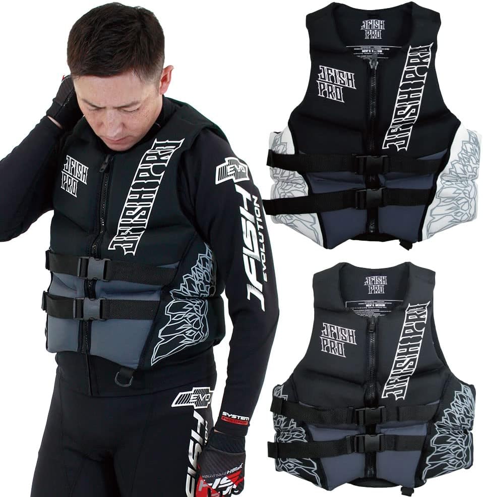 新品 J-FISH PRO NEO VEST M S ライフジャケット 2点 PRO ネオベスト