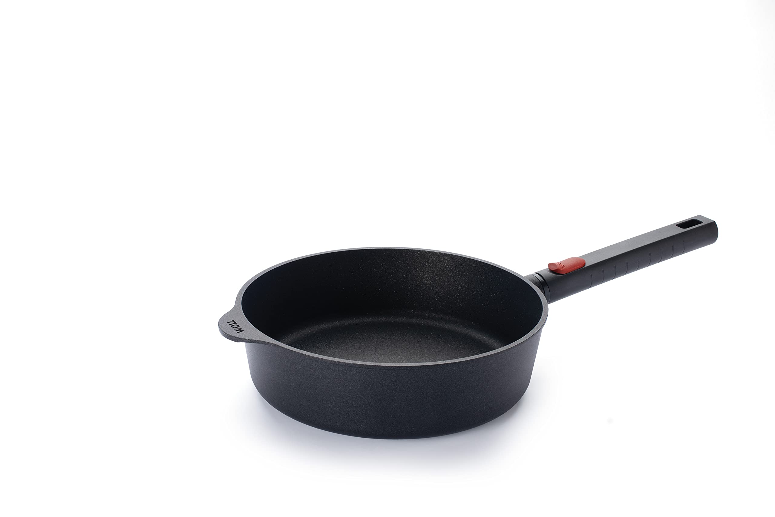 Woll Diamond Logic XR High Rim Pan Inductive Diameter 24 cm Height 7 cm with Removable Handle Suitable for All Hob Types Cast Aluminium Non-Stick Coating Oven-Proof Black