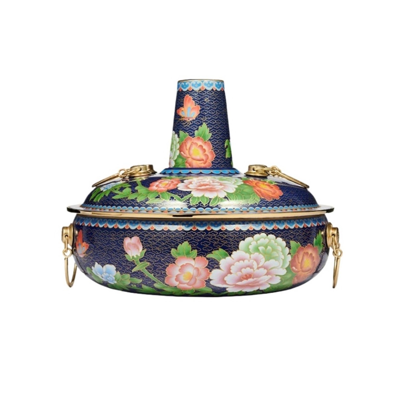 INUUXLG Beijing Copper Hot Pot,Chinese Style Hot Pot,Hot Pot Hotpot Induction Stock Pot Chinese Hot Pot Induction Cookware Kitchen Cookware Copper(34cm) (One Color 36cm