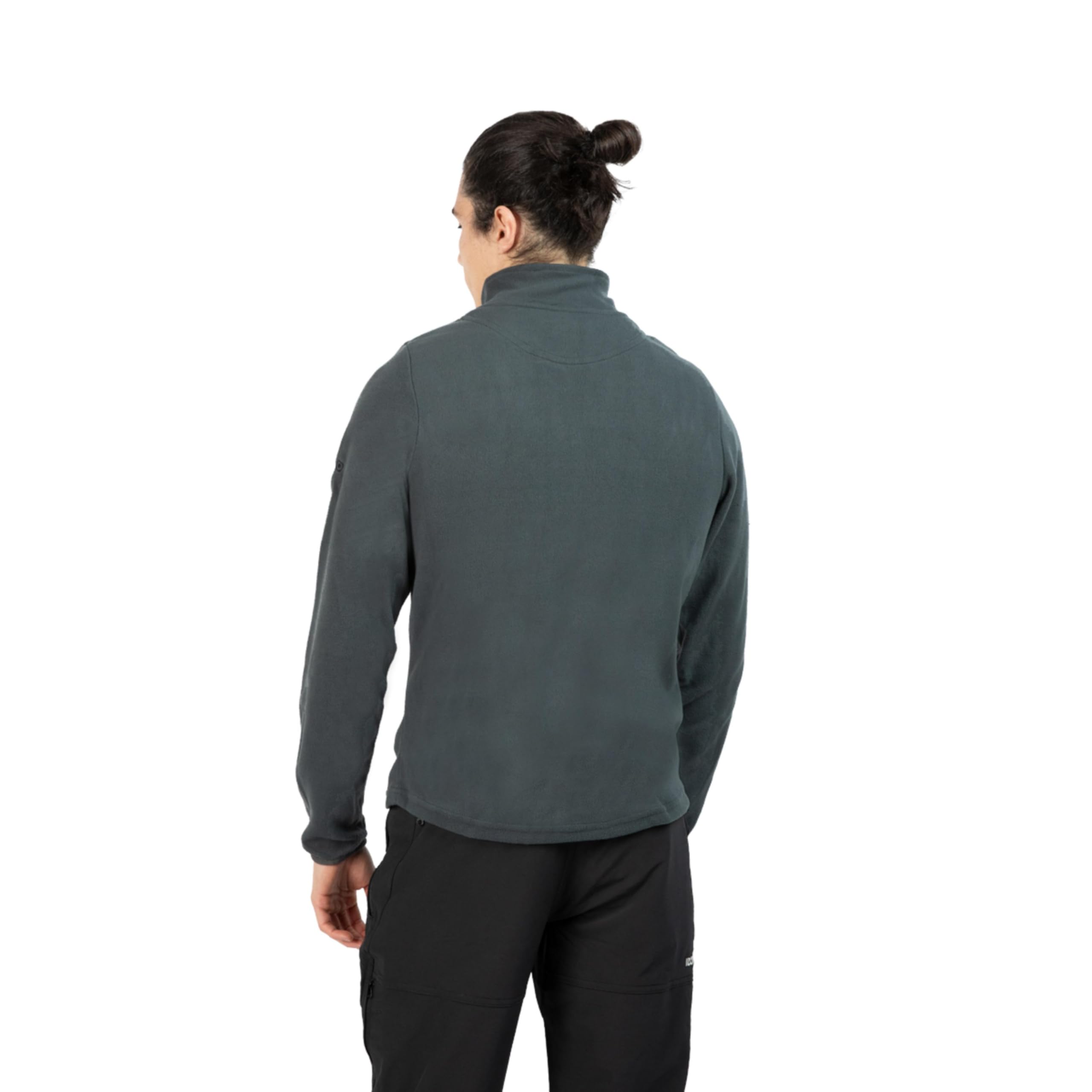 Idel - Suéter de Invierno para Hombre - Chaqueta Polar con Cuello Alto y Cremallera - Ligero y de Secado Rápido - Ideal para Actividades al Aire Libre - Amarillo - Manga Larga - Regular - S - 6XL
