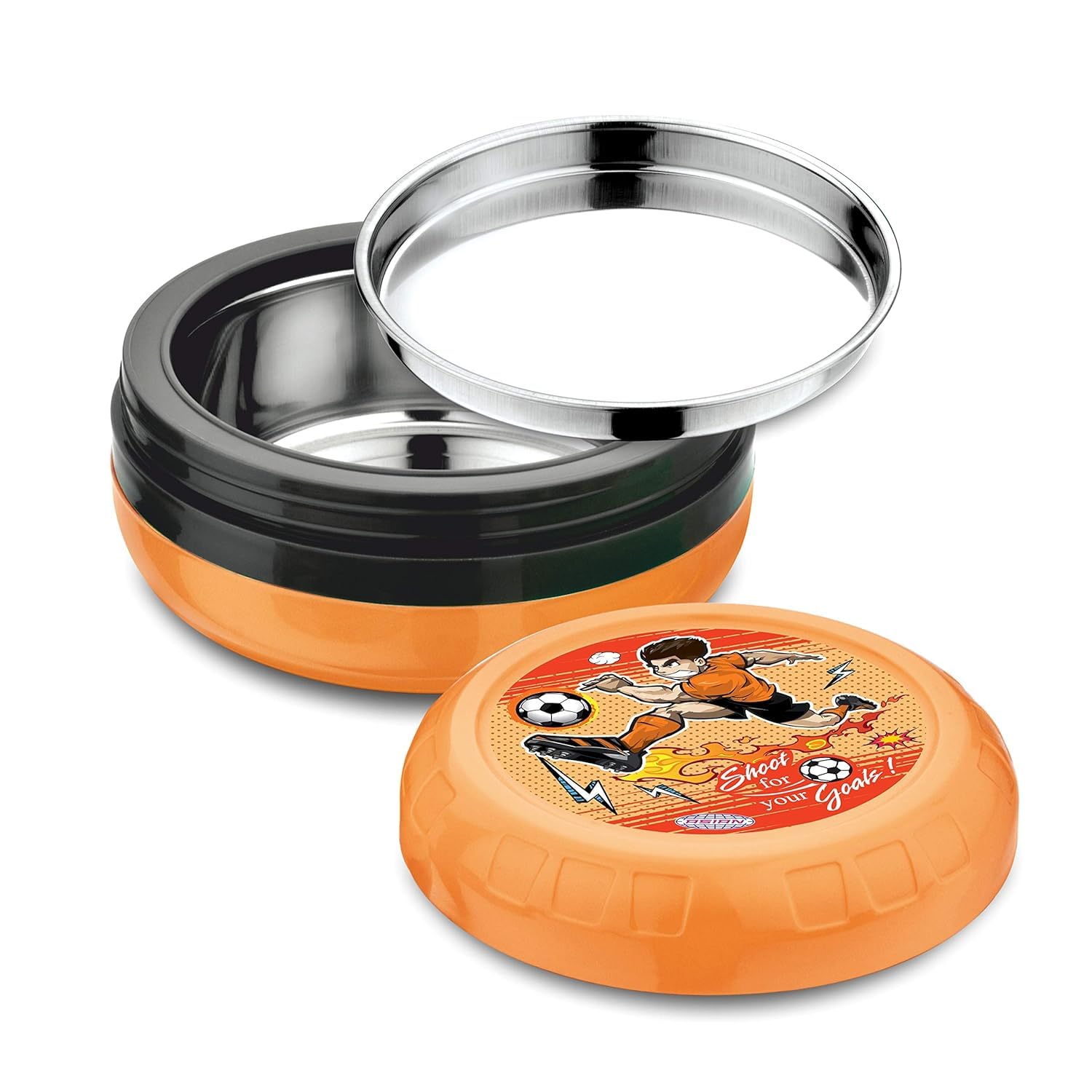 ASIAN Plastowares - Orbit Leakproof| Stainless Steel Tiffin Box | Ideal for Adults, Kids, School Children |Tiffin for Boys and Girls | Insulated Tiffin | BPA Free | Double Decker Tiffin | Orange (B0CYPNDLHS) Amazon Price History, Amazon Price Tracker