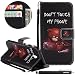 Produktbild HUDDU Schutzhülle Compatible for Samsung Galaxy J5 2017 Hülle Bär Schwarz Leder Tasche Flip Handyhülle Wallet Case Cover Kartenfach Handytaschen Galaxy J5 Duos 2017 (J530) / J5 Pro 2017 Klapphülle