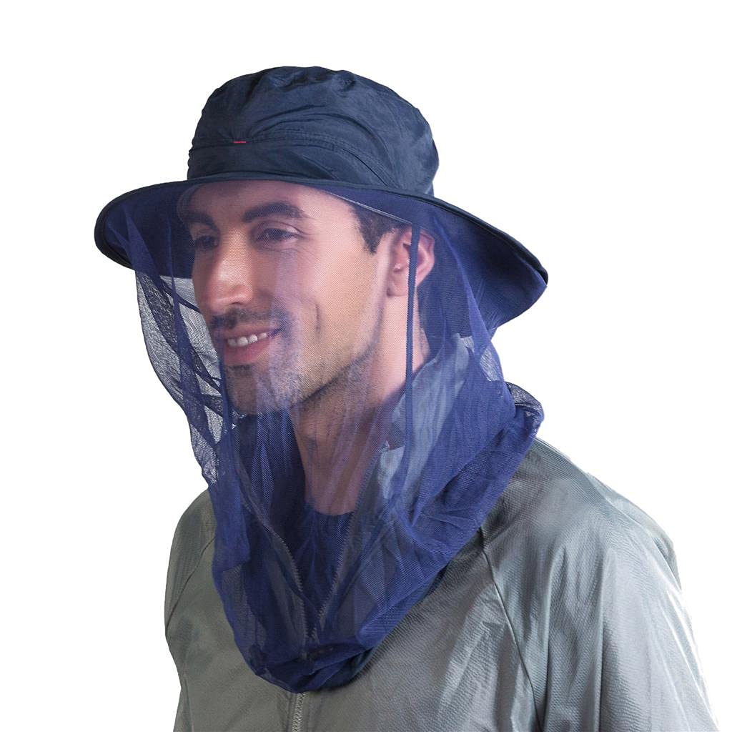 Fishing Hat Sun Protection Hat Mosquito Head Net for Outdoors Bucket Hat with Hidden Net Mesh