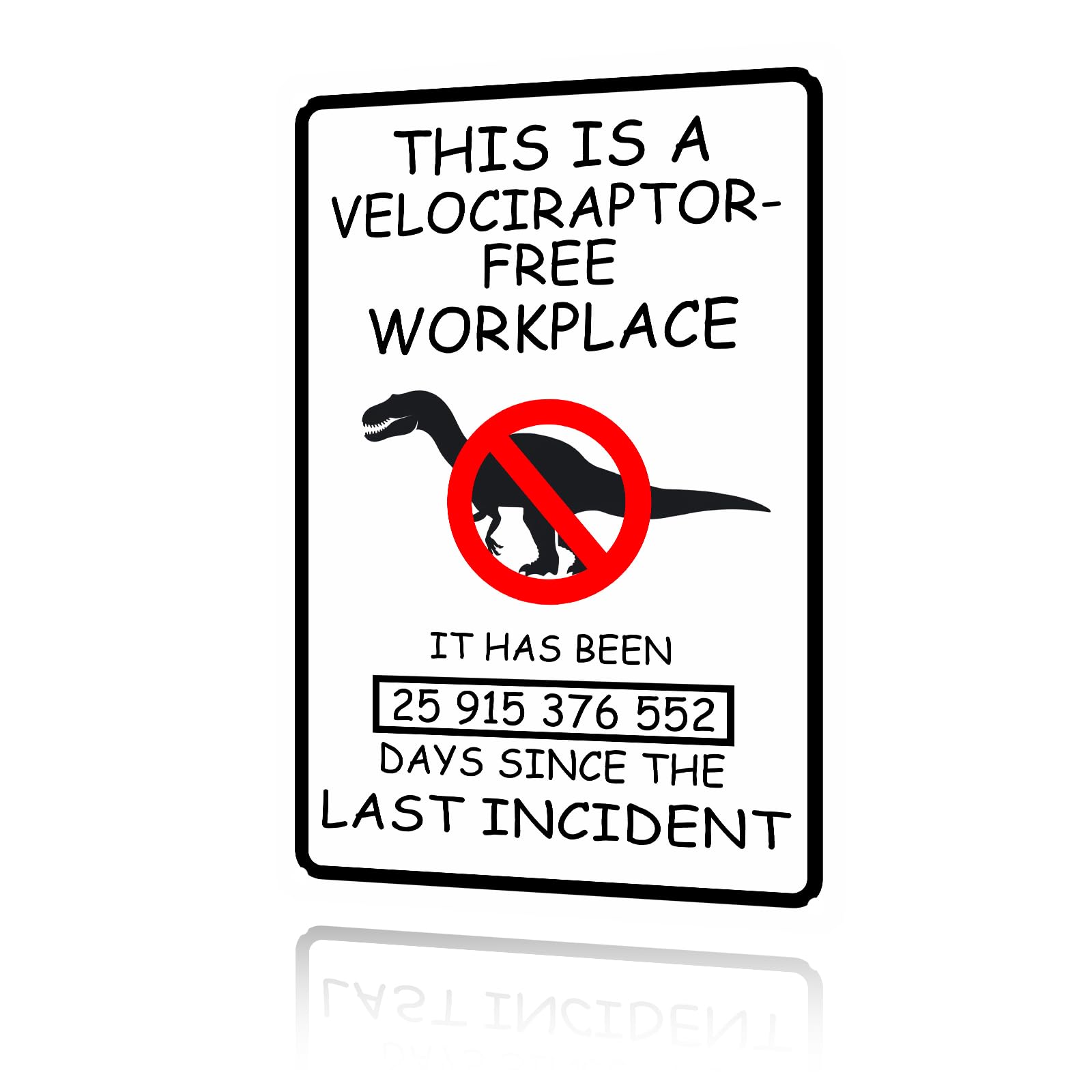 Anceky Animal Sign Velociraptor Dinosaur Sign Aluminum Sign Retro Metal Tin Sign Wall Decor for Farmhouse Yard Home Man Cave Cafe Pub 12×8 Inch