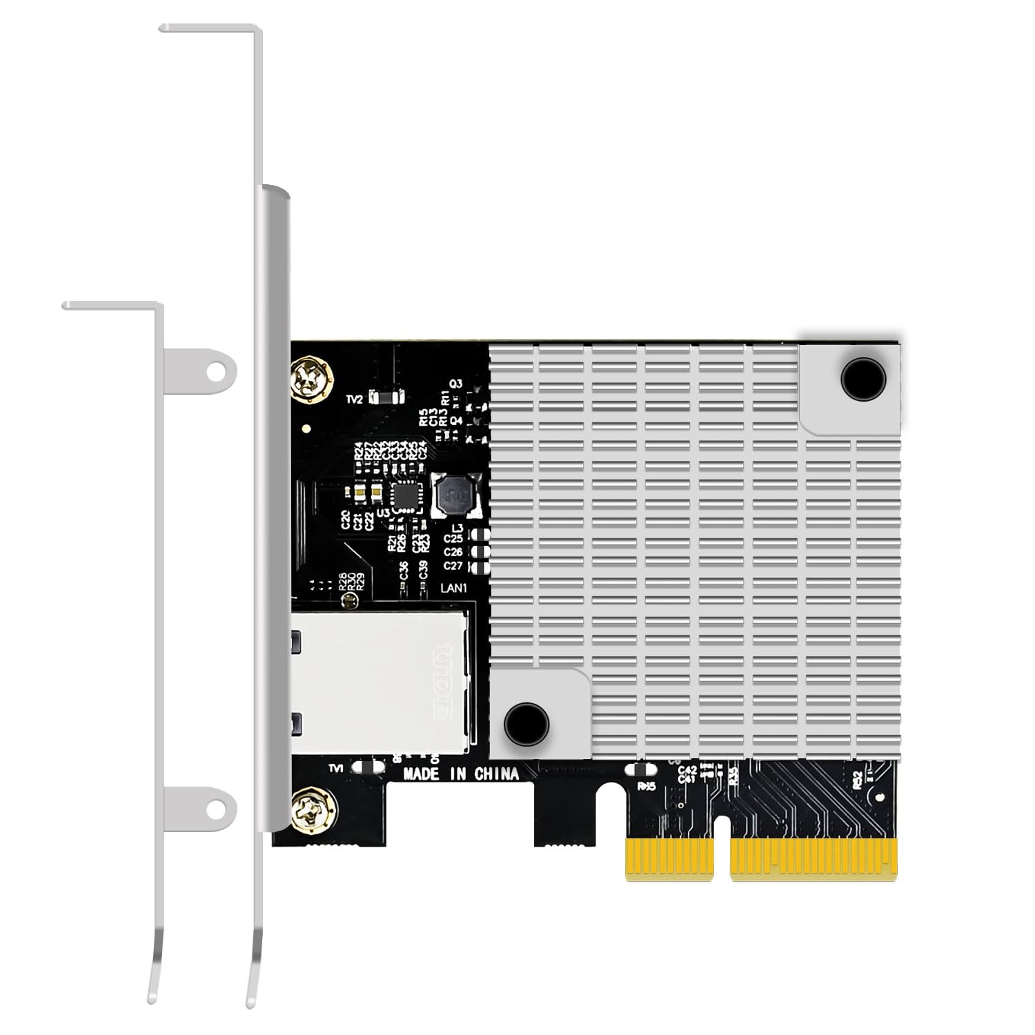GLOTRENDS ST7357 10Gb RJ45 Ethernet Network Card with Marvell AQtion AQC107 Controller, PCIE 3.0 X4 Interface, Compatible with MAC OS/Windows/Linux/ESX