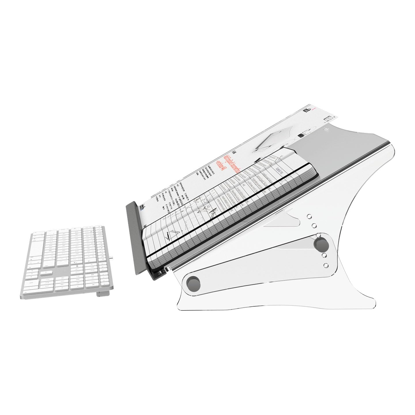 Dataflex Addit ErgoDoc Porta Documenti Regolabile 440 Acrilico Trasparente A3 Ergonomico