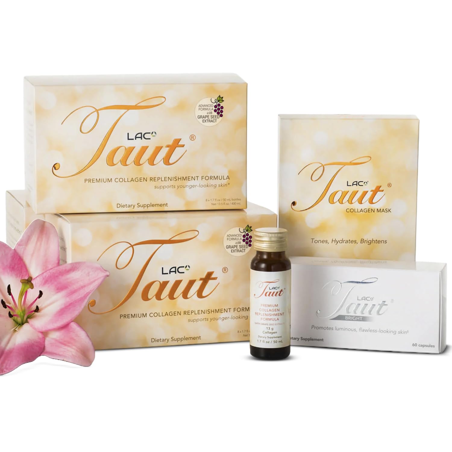 TAUT Premium Advanced Collagen - Liquid Collagen for Women Collagen Drink Advanced Formula for Hydration Vitamins C Wrinkles