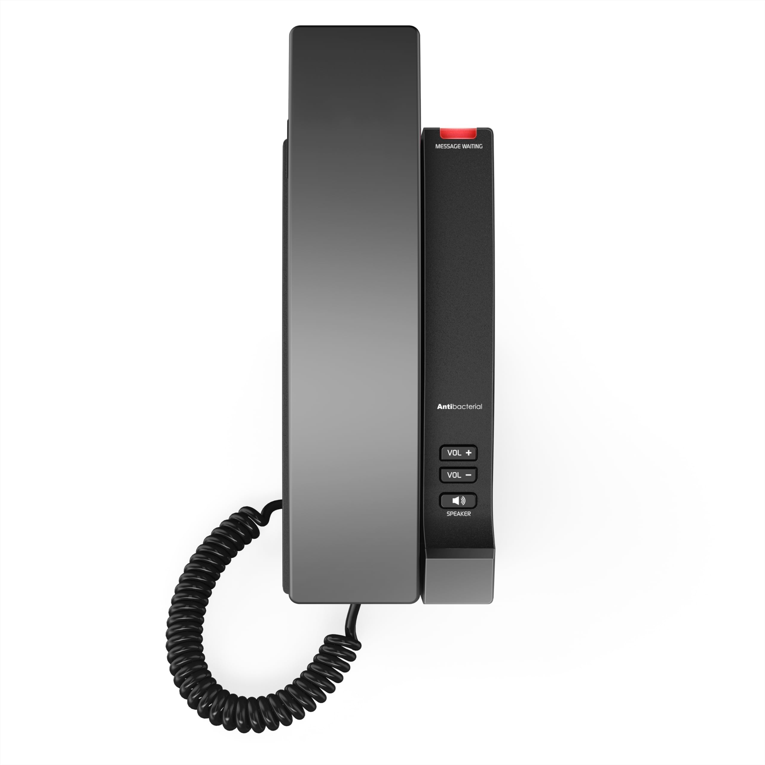 Snom HD100 Hospitality - Telefono fisso con alloggiamento antibatterico, grande visualizzazione di chiamata, vivavoce, ideale per hotel, PoW, senza dati, manutenzione remota in Germania