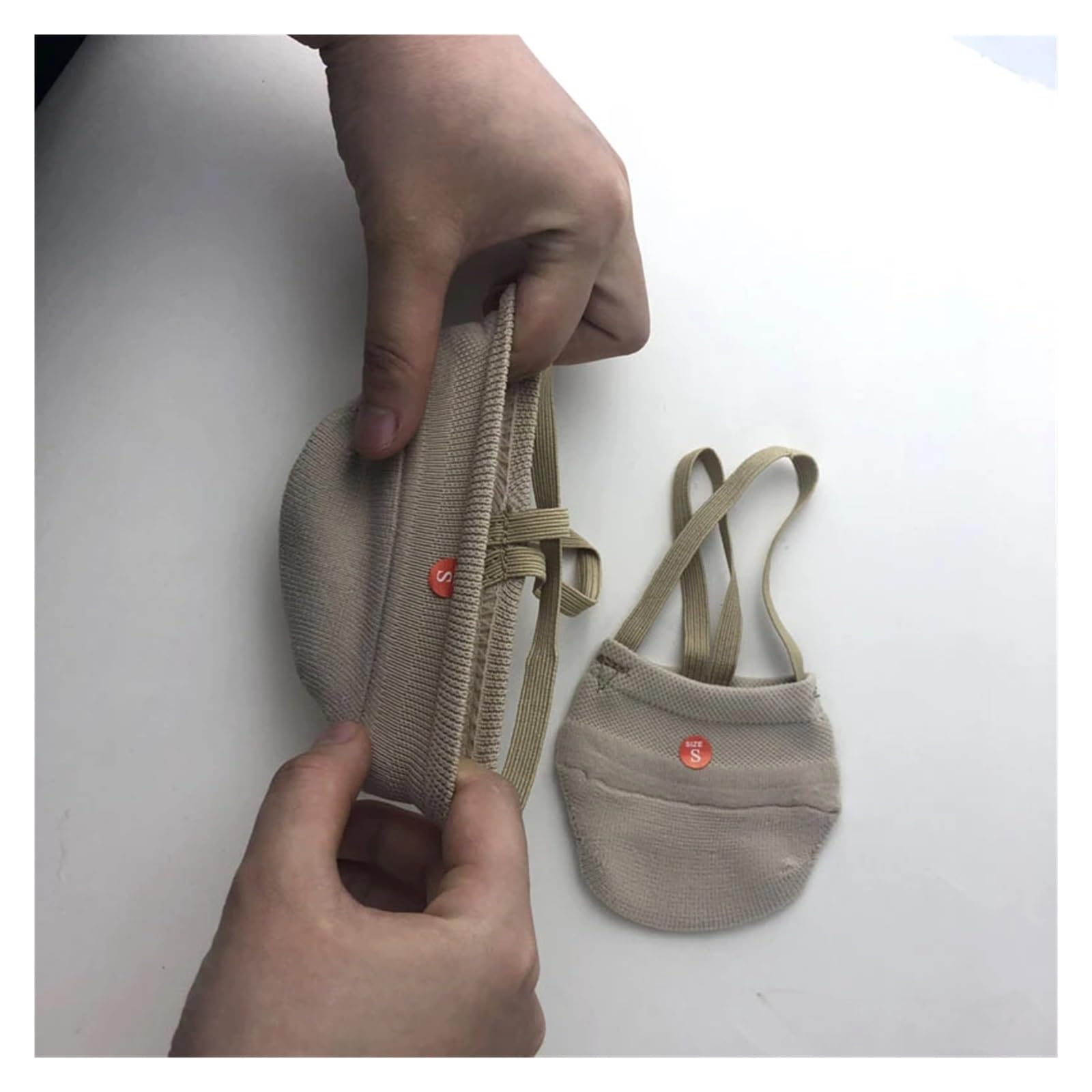 10 Piezas de Zapatos Gimnasia rítmica, Calcetines Suaves Media caña Punto, Suela competición, Baile con protección Piel elástica